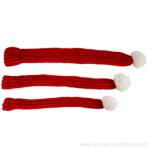 High quality cute Knitting Christmas dog cat scarf